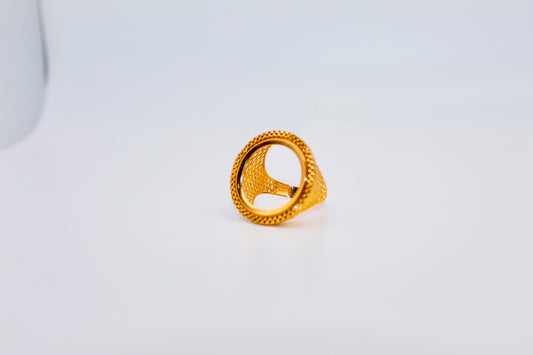 21k Gold Coin Ring