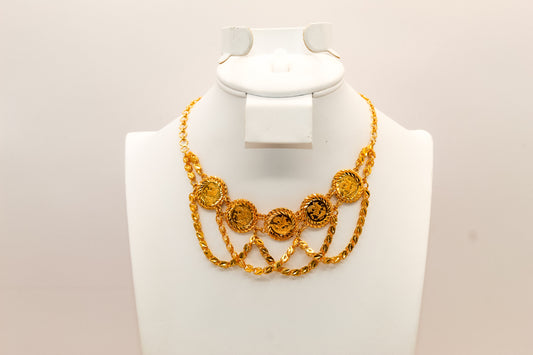 21K Gold Coin Choker