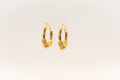 21K Gold Mini Hoop Earrings