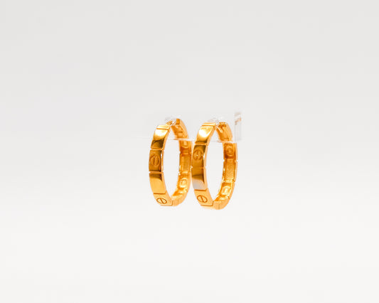 21K Gold Hoop Earrings