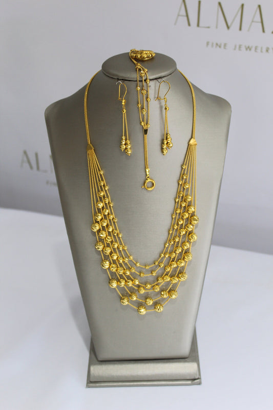 21k Gold Layered Bead Set