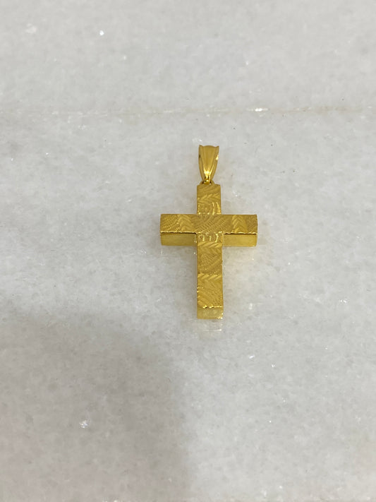 21k Gold Cross Pendant