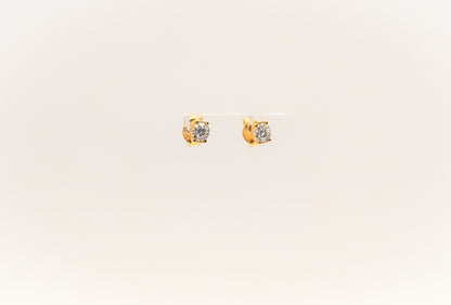 21K Gold Mini Zirconia Kids Earrings