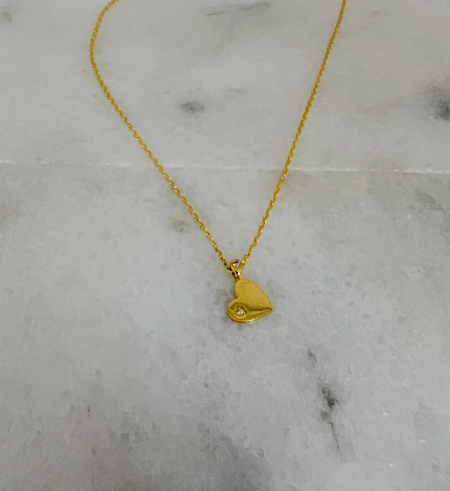 21k Gold Heart necklace