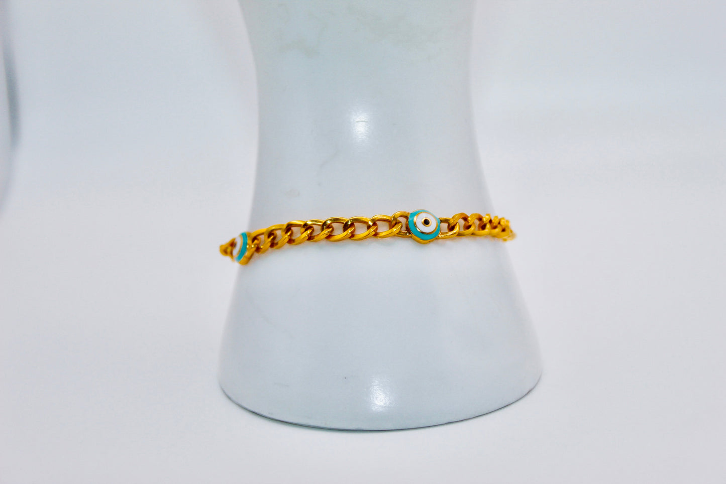 21k Gold Evil Eye Bracelet