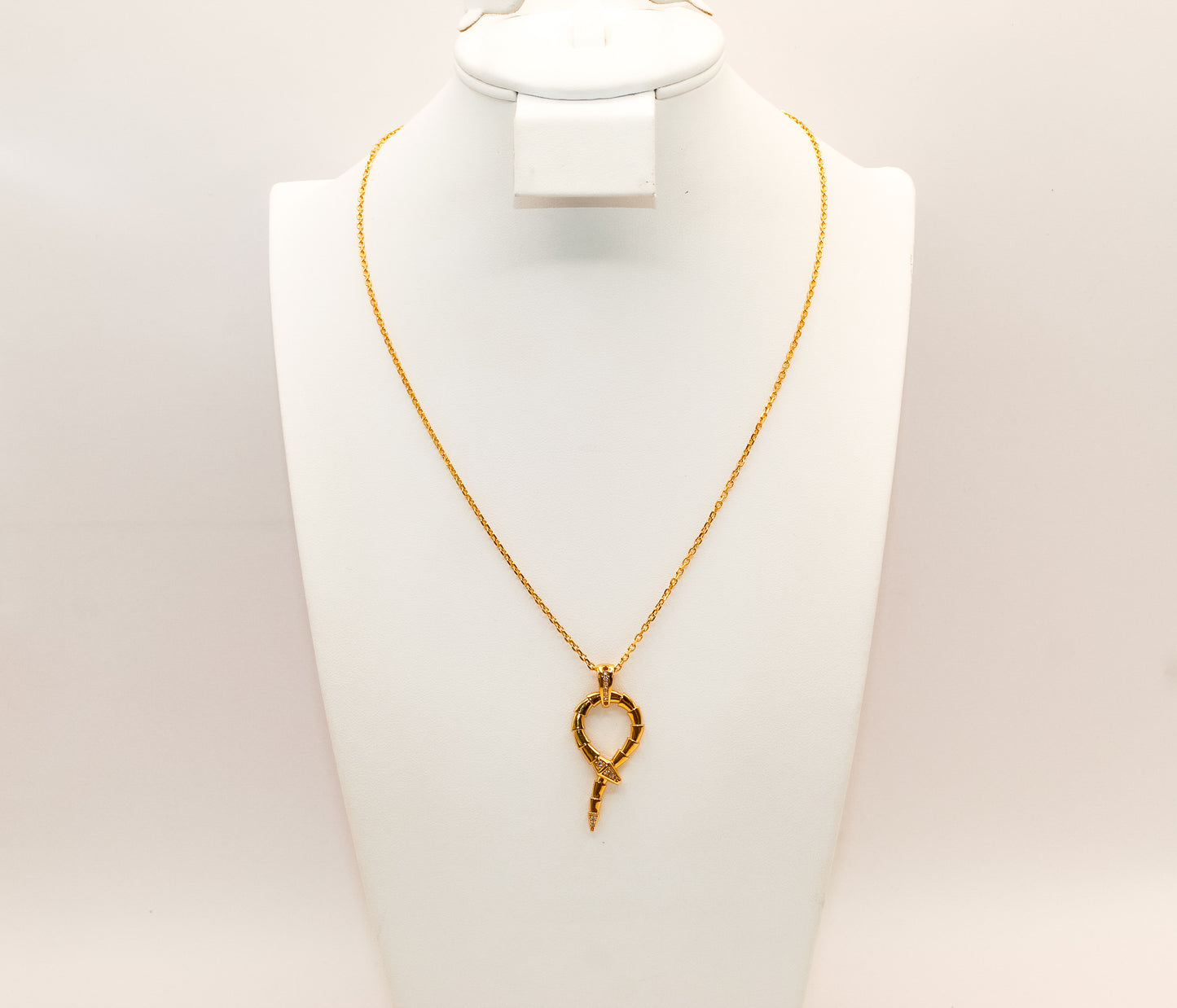 21K Gold Snake Necklace