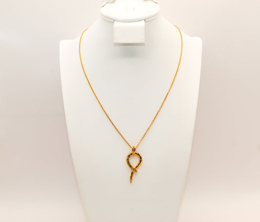 21K Gold Snake Necklace