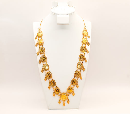 21K Gold Long Coin Kladah Necklace