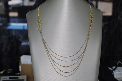 14k Gold Trio Tone layered Necklace