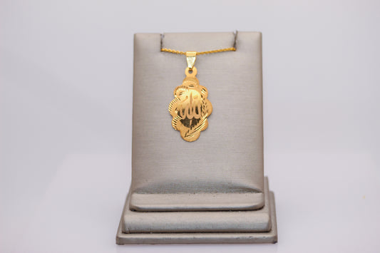 21k Gold Allah Pendant