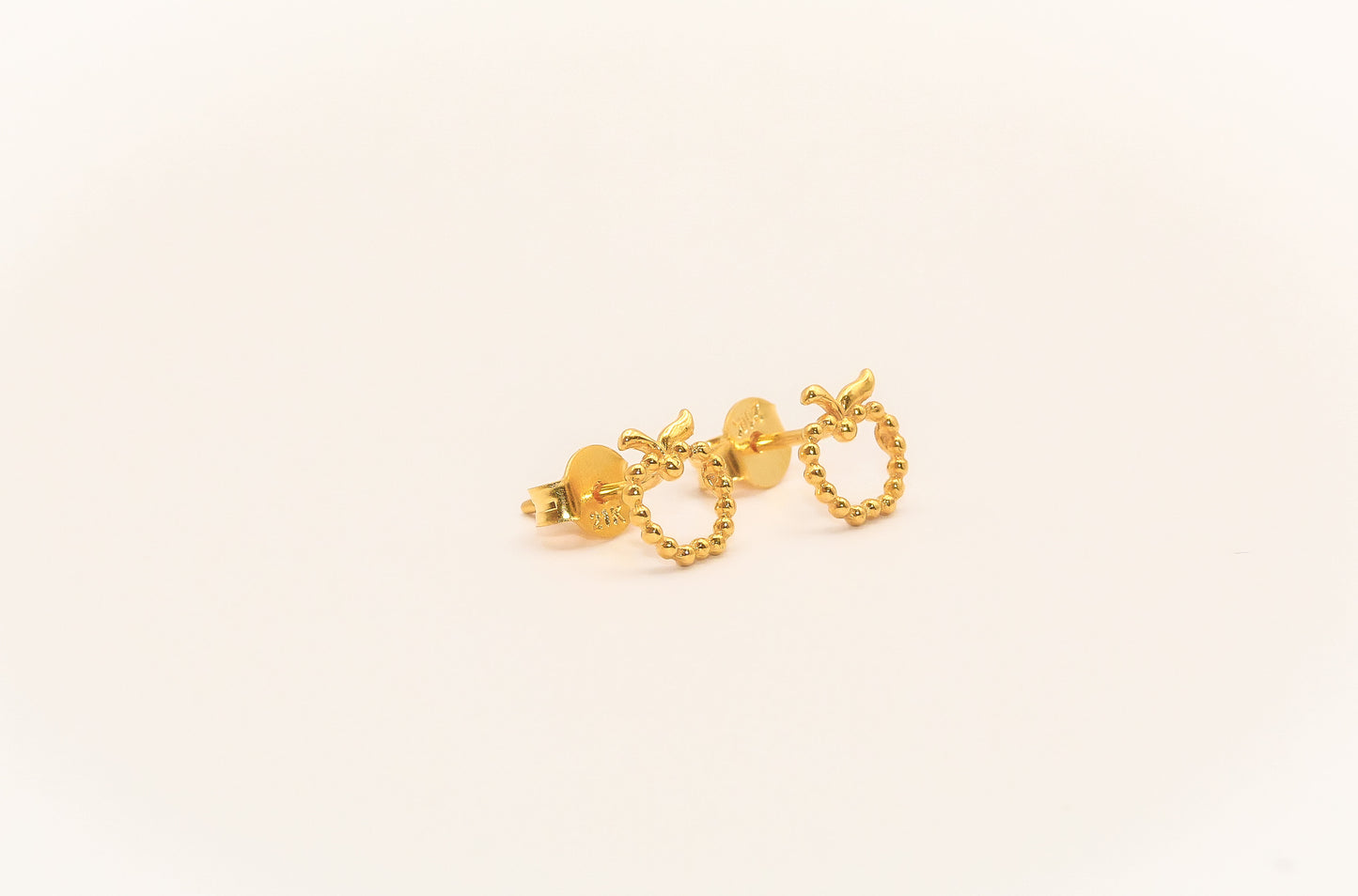 21K Gold Apple Kids Earrings