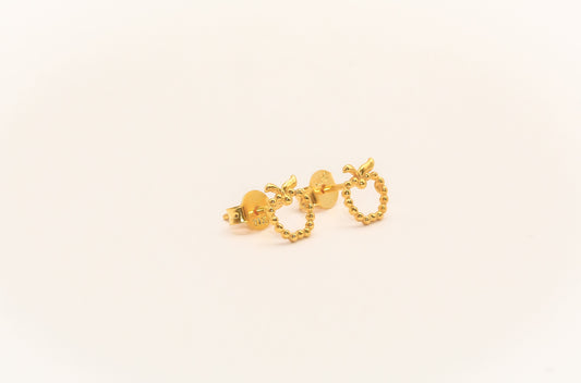 21K Gold Apple Kids Earrings