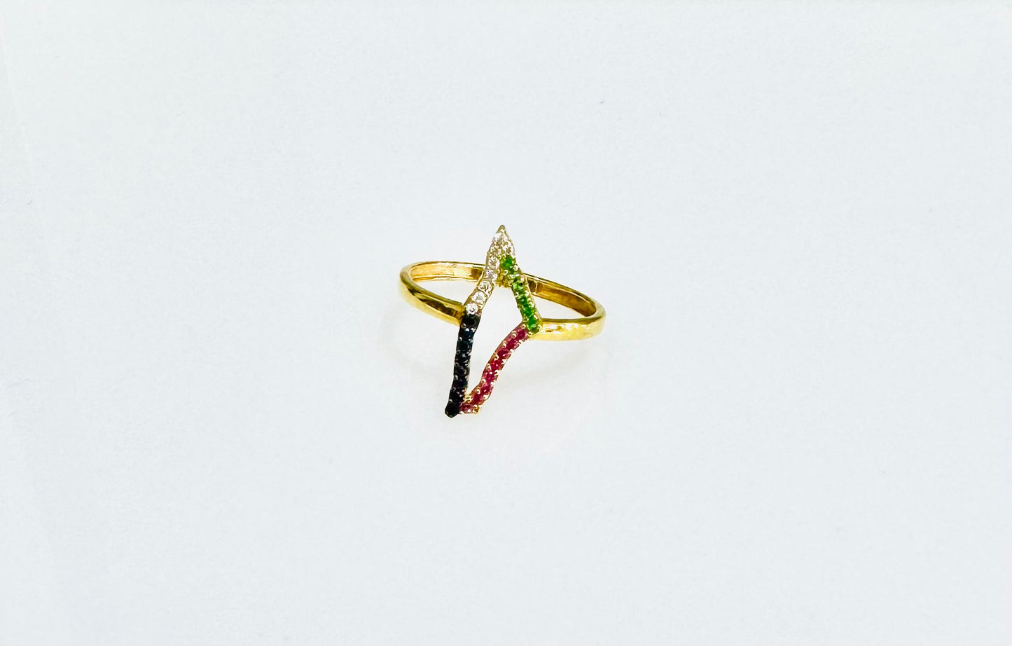 21k Gold Studded Palestine Ring