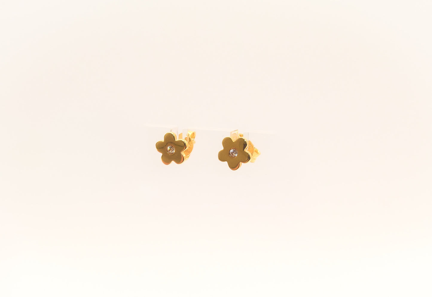 21K Gold Mini Flower Kids Stud Earrings