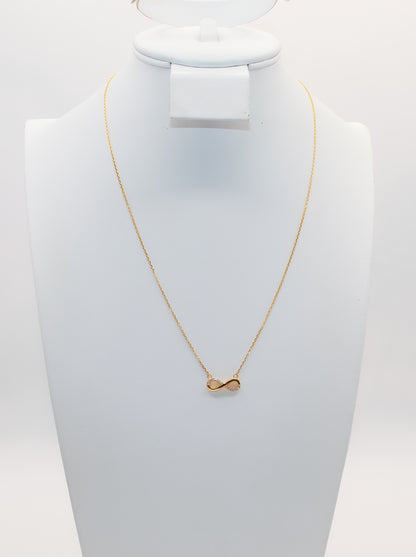 21K Gold Infinity Necklace, view 2