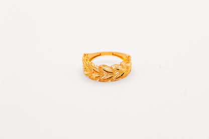 21K Gold Leaf Ring