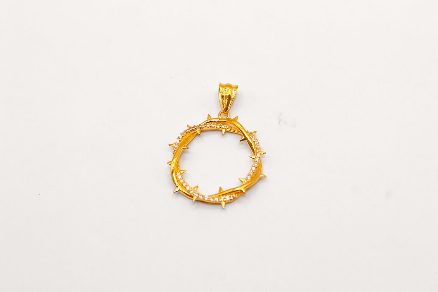 21K Crown of Thorn Pendant