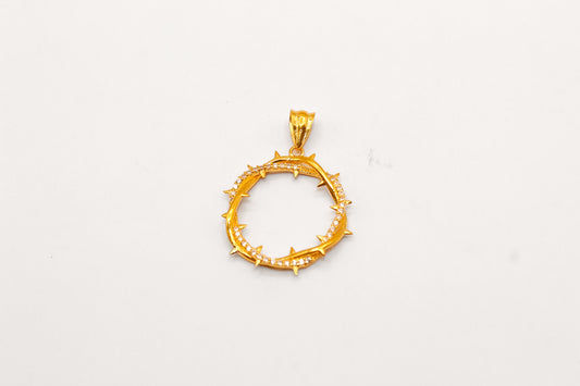 21K Crown of Thorn Pendant