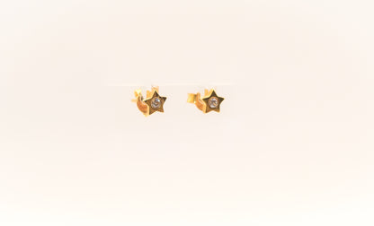 21K Gold Mini Star Kids Earrings