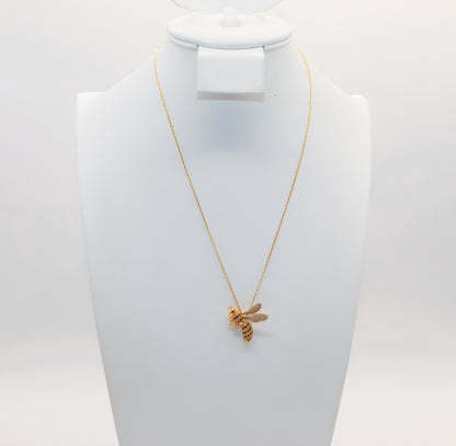21K Gold Bee Necklace