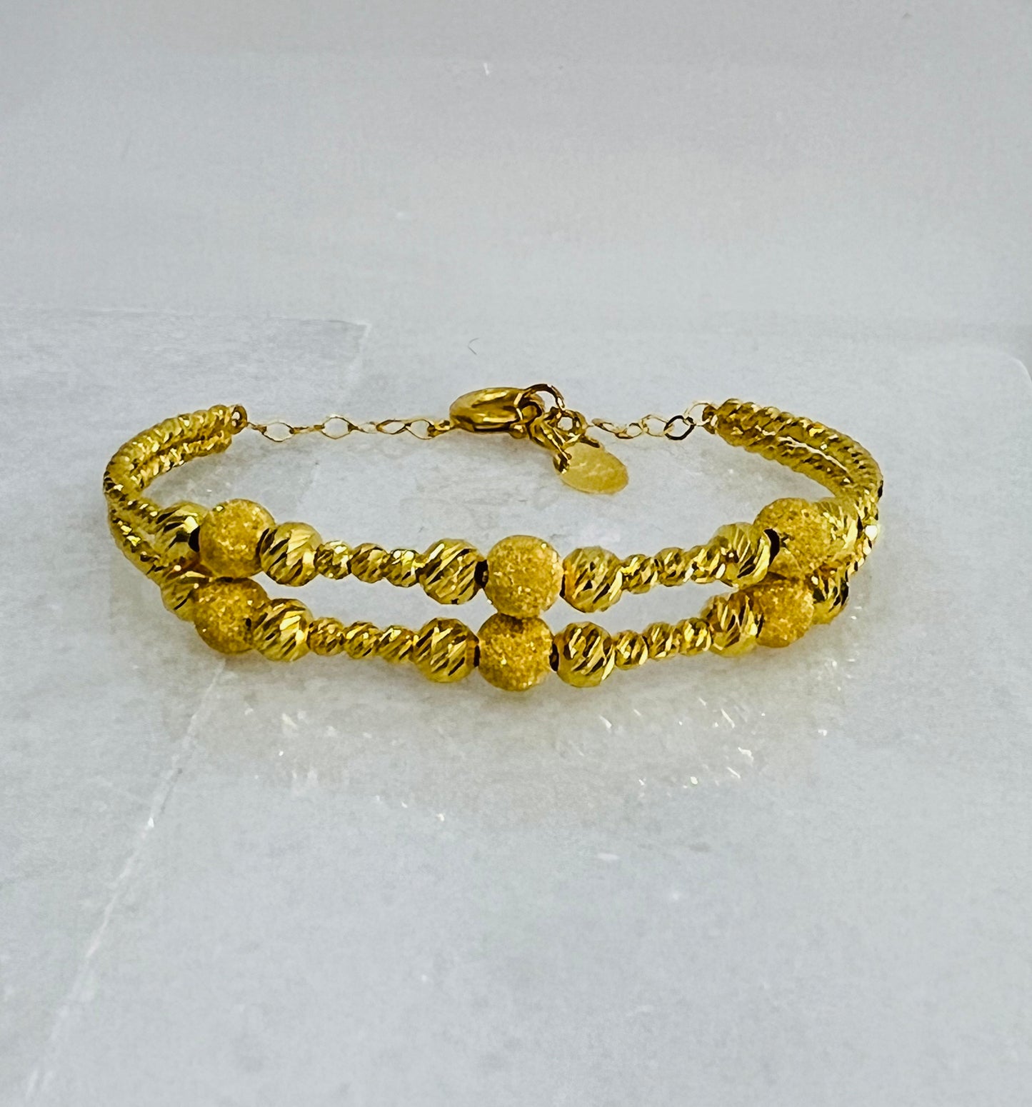 21k Gold Beaded Bracelet