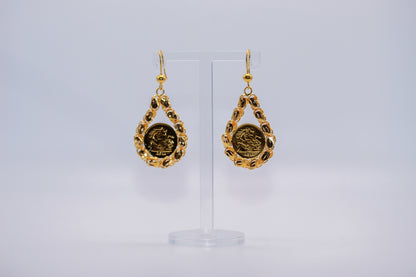 21k Gold Coin Earrings