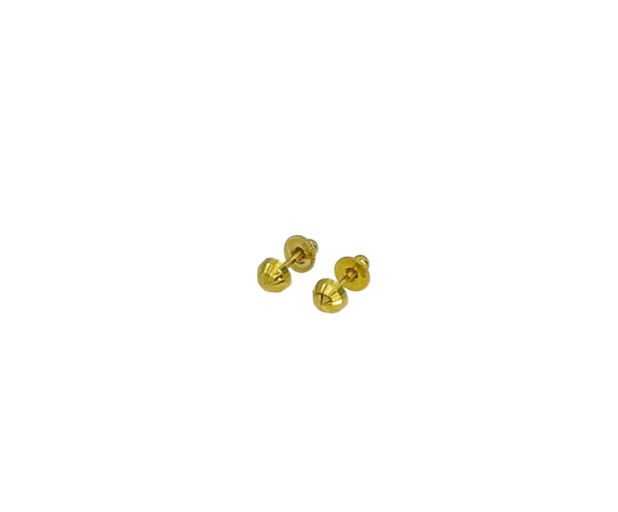 baby screw back half ball earrings