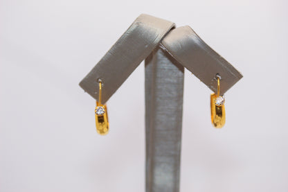 21k Gold small Hoop Earrings