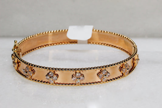 18K Rose Gold Studded Bangle
