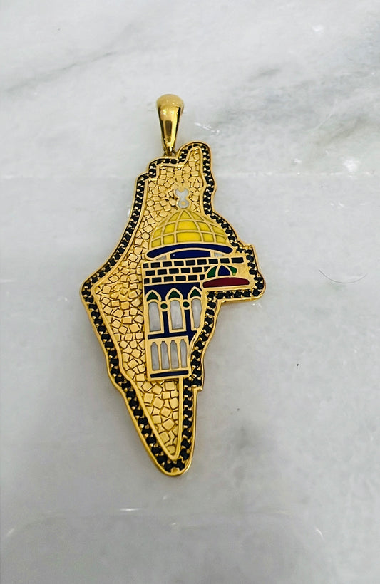 21k Gold Palestine Pendant