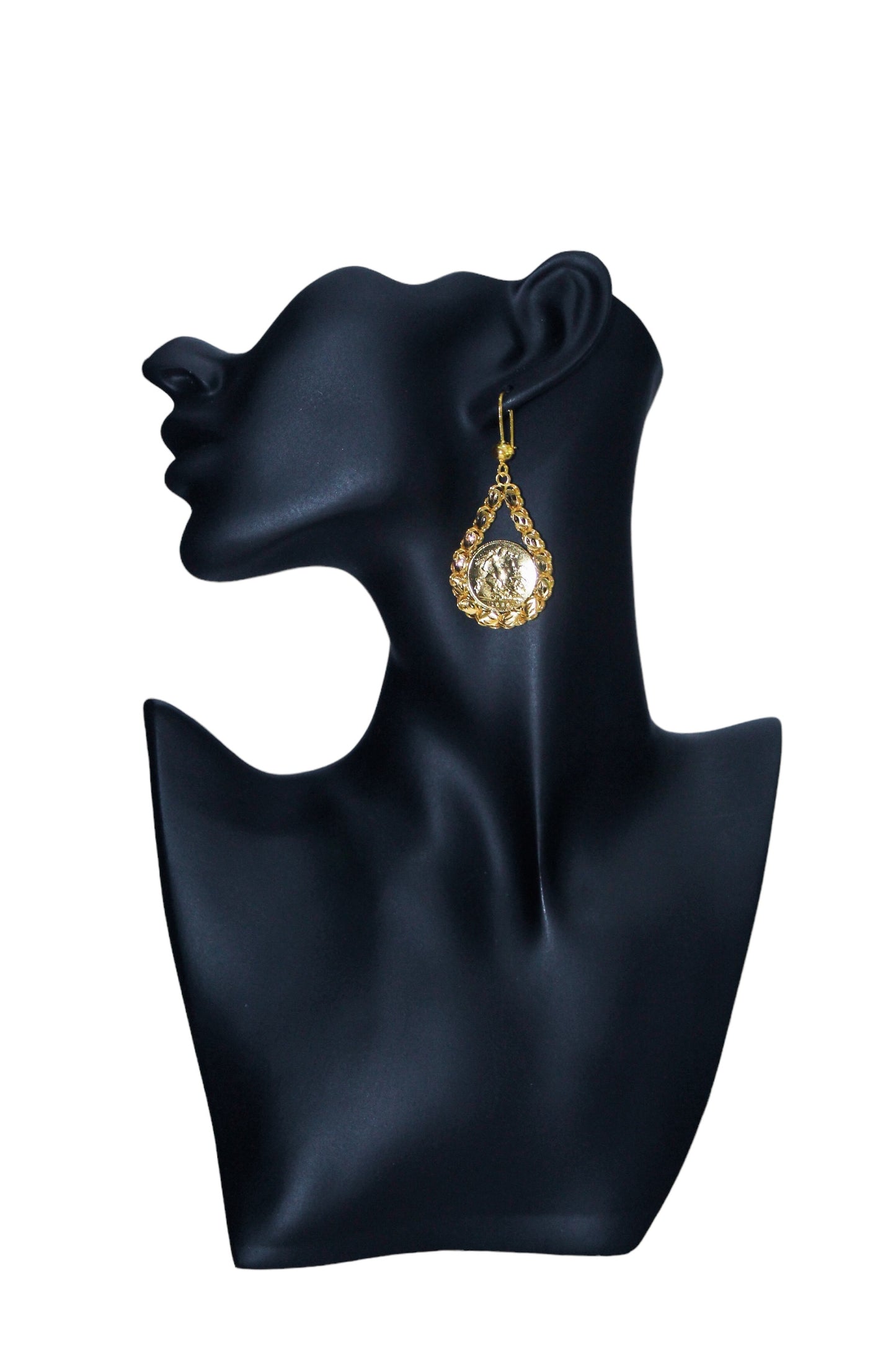 21k Gold Coin Earrings