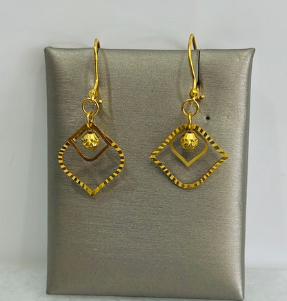 21k Gold Dangle Earrings