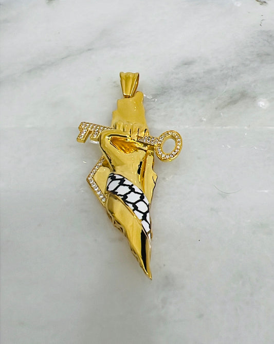 21K Gold Palestine pendant