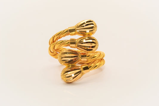 21K Gold Double Twist Ring