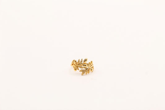 21K Gold Leaf Ring