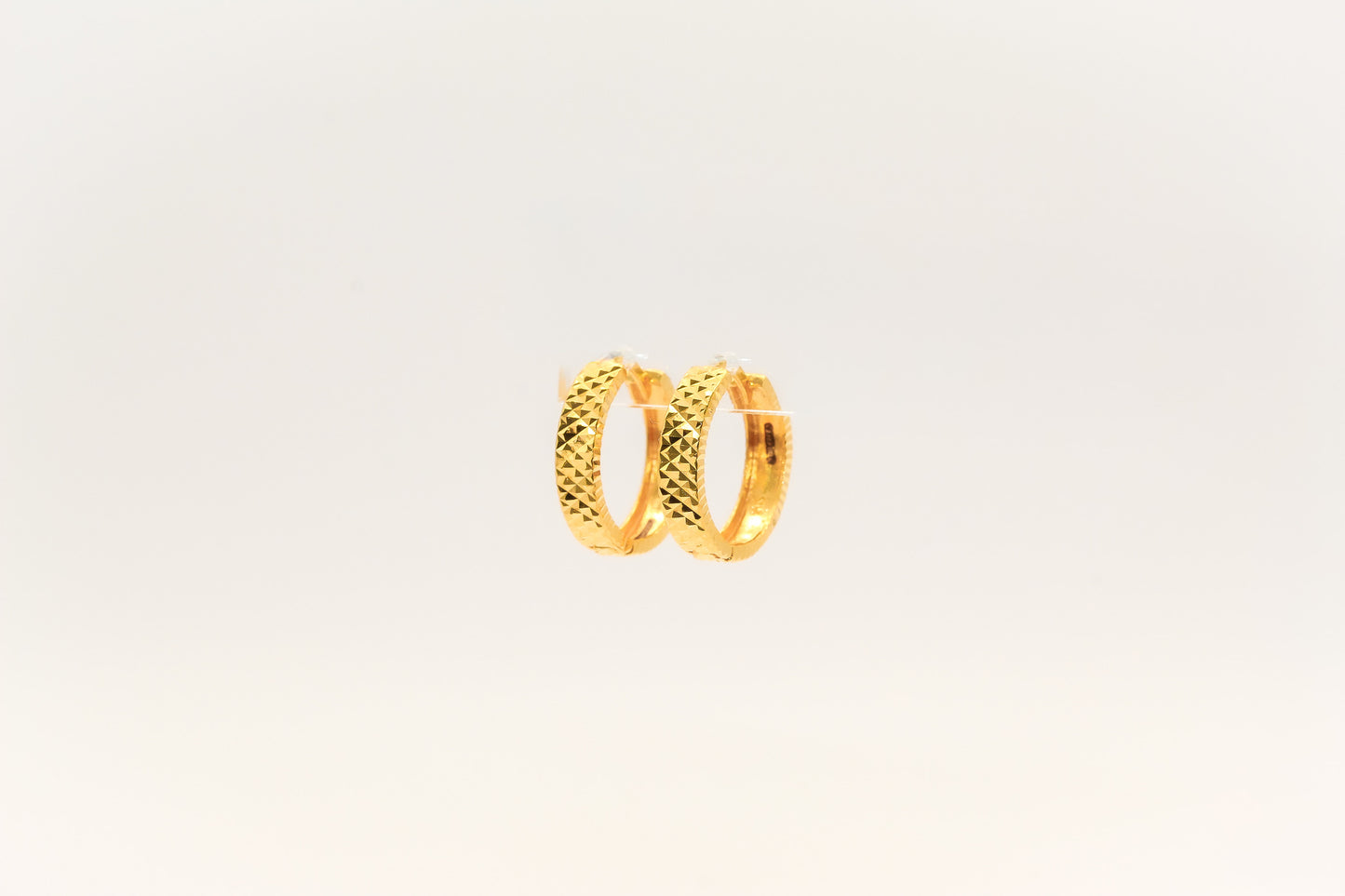 21K Gold Small Hoop Earrings