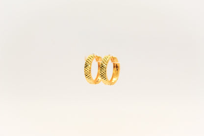 21K Gold Small Hoop Earrings