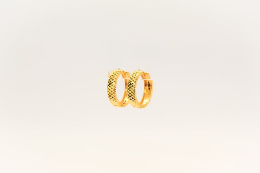 21K Gold Small Hoop Earrings