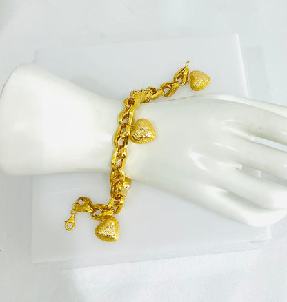 21K Gold Charm Bracelet