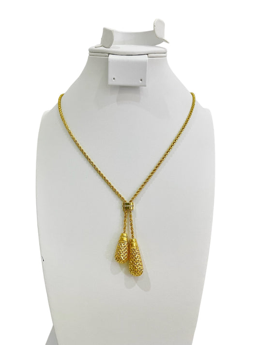 21k Gold Long Necklace