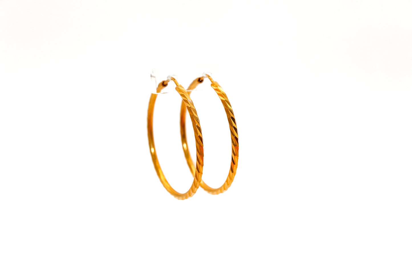 21K Gold Hoop Earrings