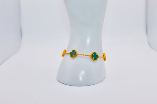 21k Gold Malachite Bracelet