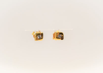 21K Gold Mini Stud Kids Earrings