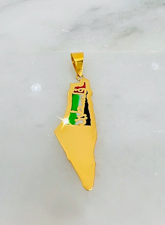 21k Gold Palestine Pendant