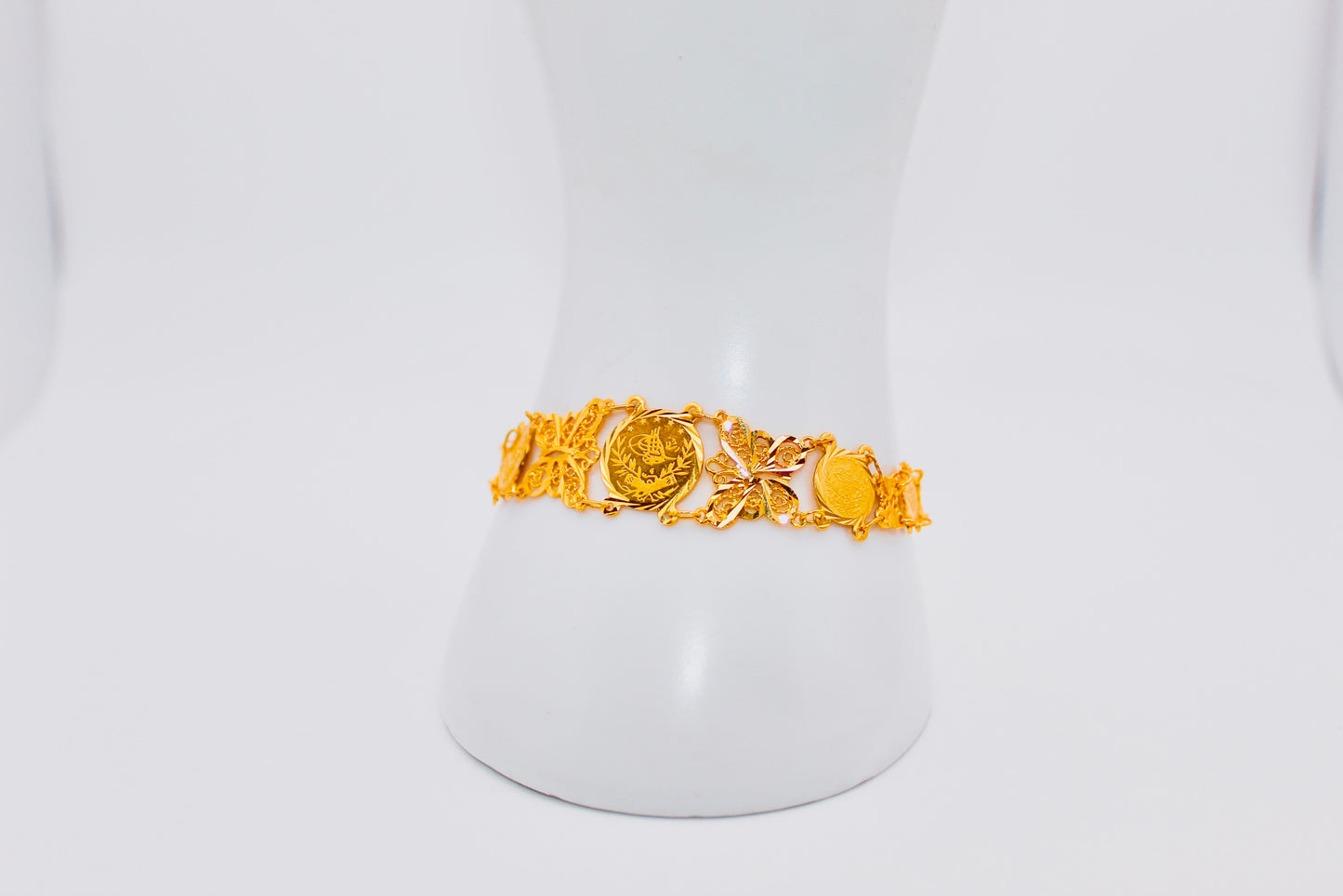 21k Gold Turkish Coin Bracelet