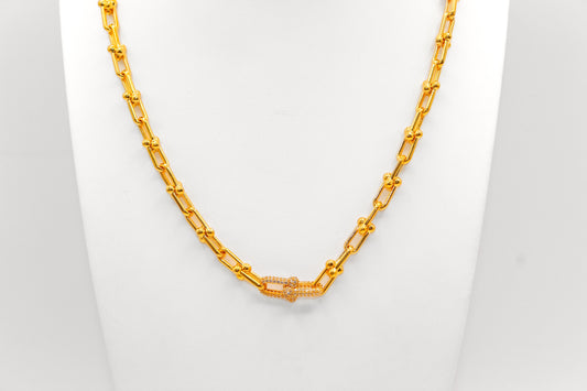 21K Gold Link Necklace