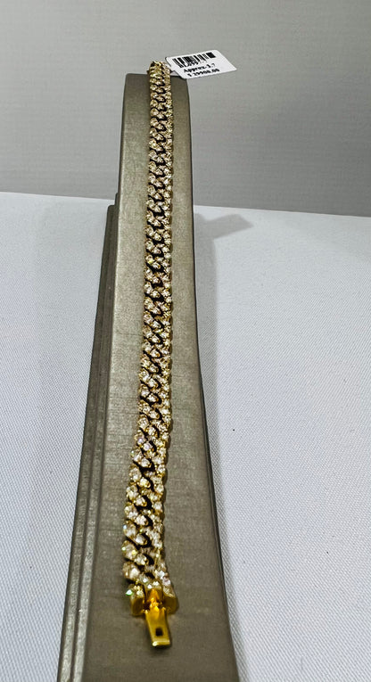 14k Gold 3.70 Carat Diamond Cuban link  Bracelet