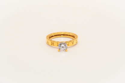 21K Gold Solitaire Ring