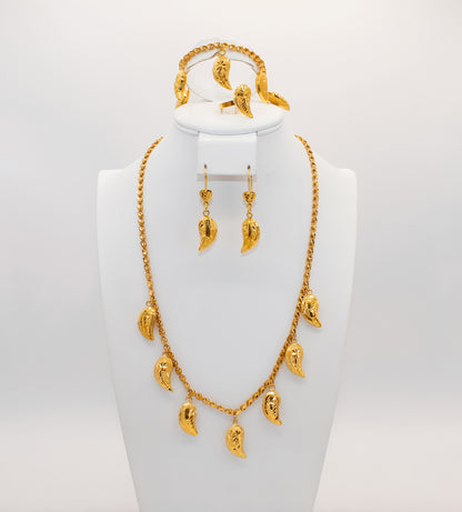 21K Gold Loza Necklace Set