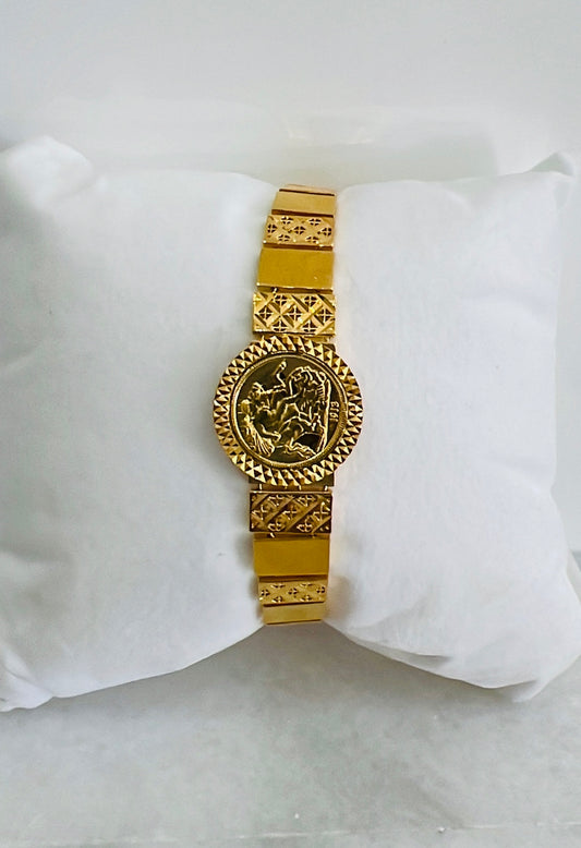 21k Gold Coin Bracelet